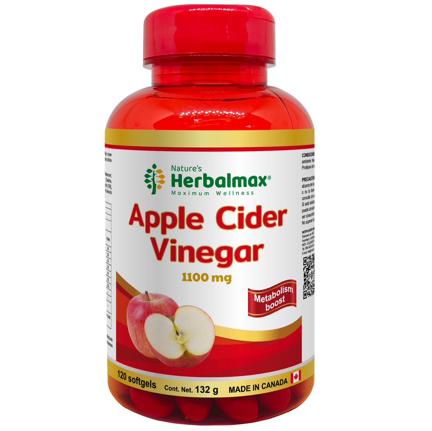 APPLE CIDER VINEGAR 1100mg *120 CÁPSULAS BLANDAS
