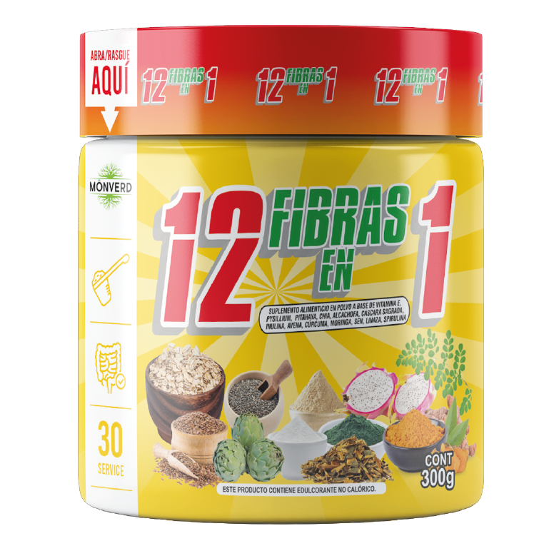 12 FIBRAS EN 1 POTE 300GR + 25GR MONVERD