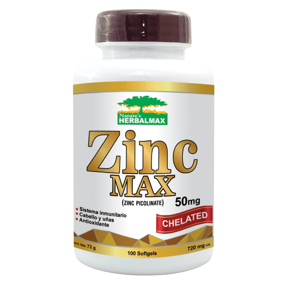 ZINC MAX (ZINC PICOLINATE) 50MG *100
