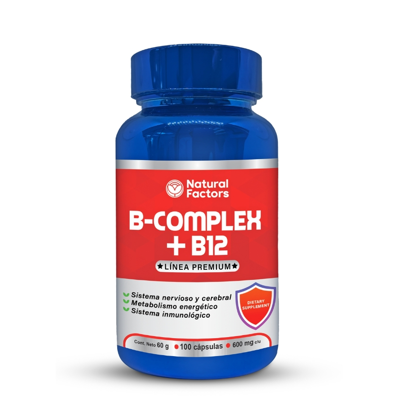 B-COMPLEX + B12 *100 CÁPSULAS NATURAL FACTORS