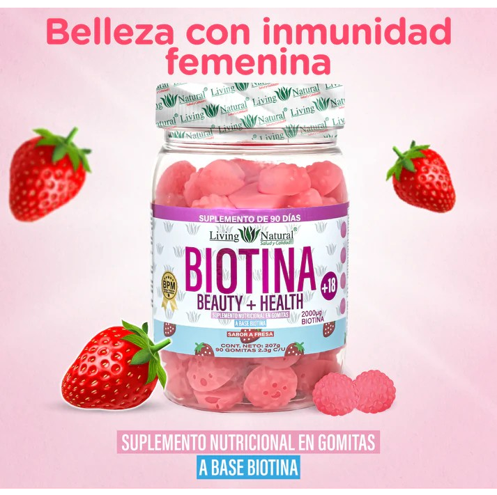 BIOTINA 2000UG GOMITAS *90 LIVING NATURAL
