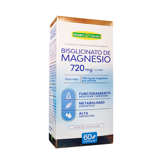 BISGLICINATO DE MAGNESIO 720mg *60 CÁPSULAS