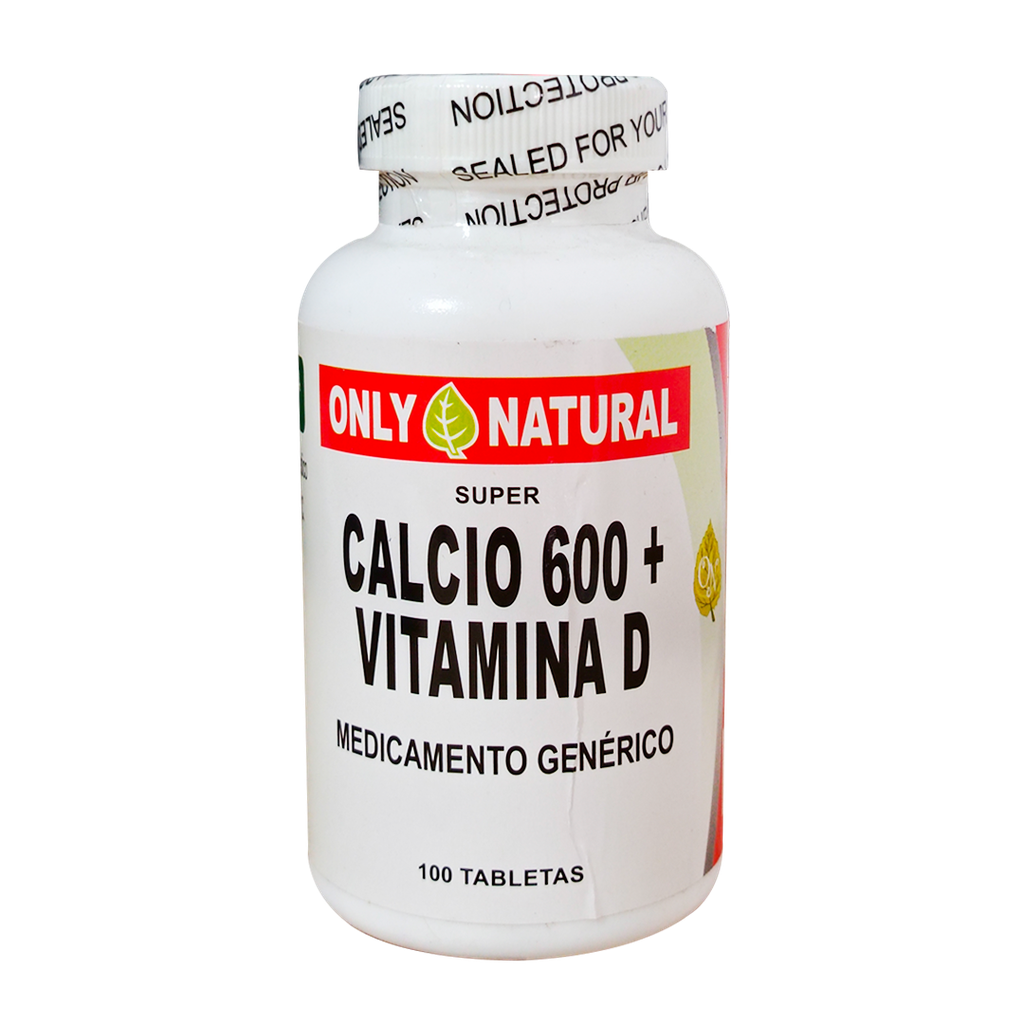 SUPER CALCIO 600 + VITAMINA D  *100 TABLETAS