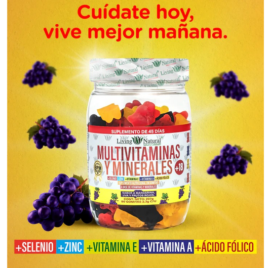 MULTIVITAMINAS Y MINERALES GOMITAS *90 LIVING NATURAL