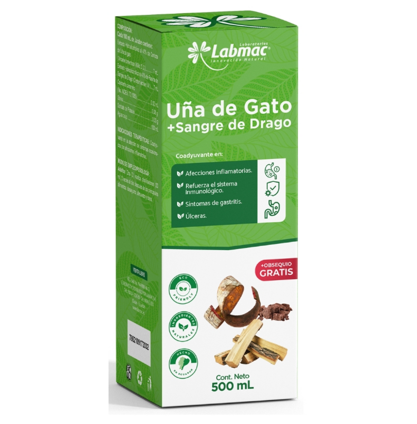 UÑA DE GATO + SANGRE DE DRAGO JARABE 500ml